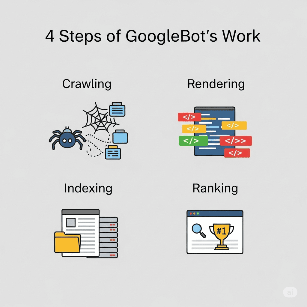 4 steps of GoogleBot work